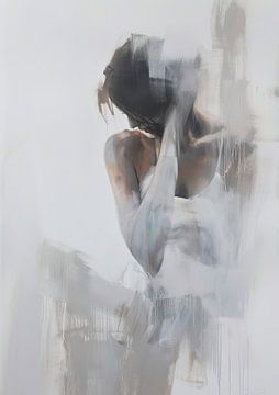 Vrouwen schilderij | Cloaked Emotion van Blikvanger Schilderijen