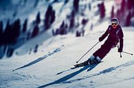 Skiën in de Alpen Illustratie van Animaflora PicsStock thumbnail