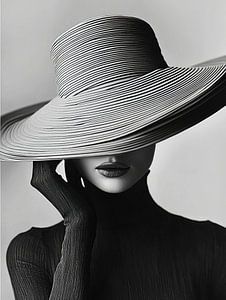 Elegante dame monochrome