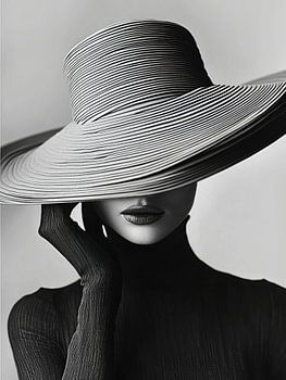 Élégante dame monochrome