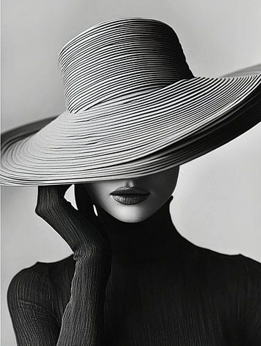 Élégante dame monochrome