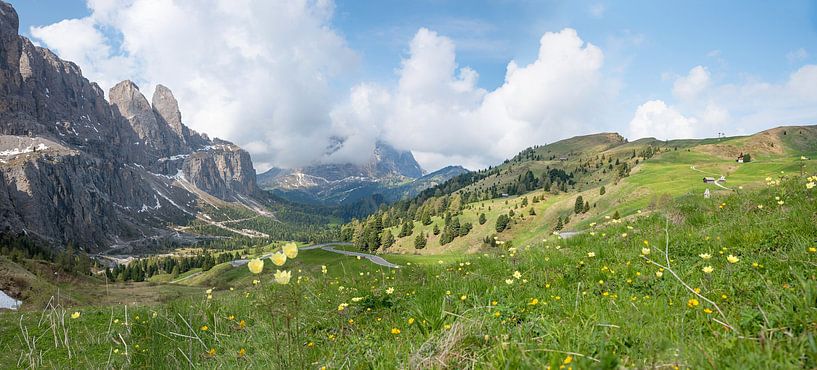 Panorama du paysage au Grödner Joch Dolomites par SusaZoom
