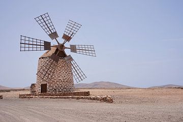 Mill of Tefia on Fuerteventura by Cor de Hamer