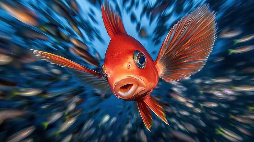 Focus on red fish by Jonas Weinitschke