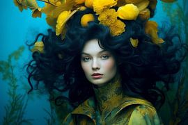 Fashion portrait "Yellow and blue" by Carla Van Iersel