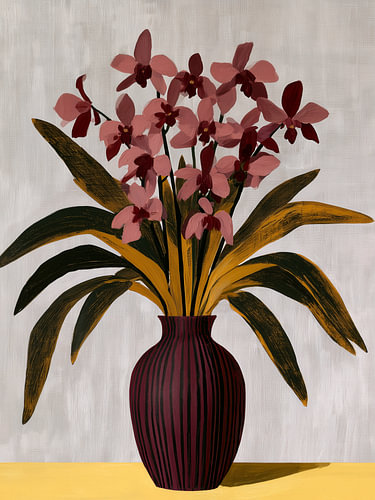 Orchideeën in een vaas