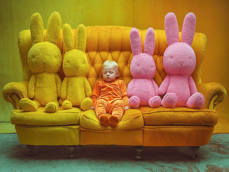 Dreams of Neon Stuffed Rabbits by Karina Brouwer