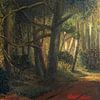 Bospad in het Calmeynbos te De Panne - Olieverf op doek van Galerie Ringoot