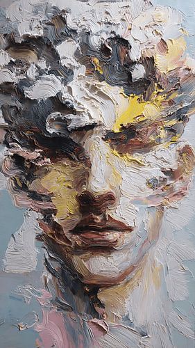Illustration d'art conceptuel abstrait représentant un nuage surréaliste en expansion