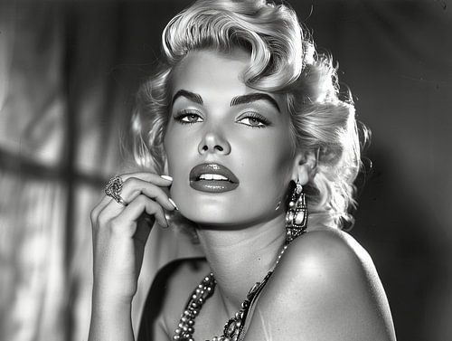 zwart wit klassieke filmster