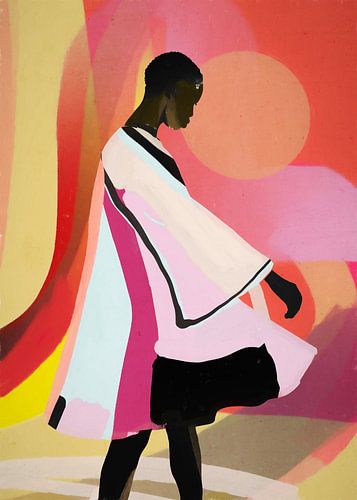 Abstrakte Kunst Sonnenuntergang Mädchen