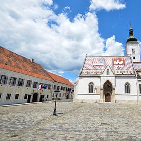 Sint-Marcuskerk, Zagreb, Kroatië van Theo Groote