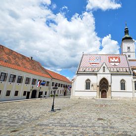 Sint-Marcuskerk, Zagreb, Kroatië van Theo Groote