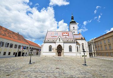 Sint-Marcuskerk, Zagreb, Kroatië van Theo Groote