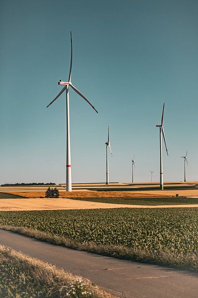 Wind turbines in the fields of Rheinhessen by Tim Zentgraf