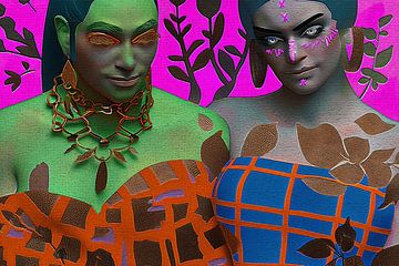 Popart portraits-power couples by Ton Kuijpers