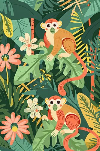 monkeys in the jungle