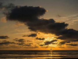 Wadden Sea sunset by Teije de Haan
