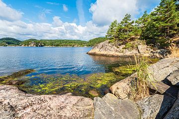 Paysage sur la péninsule de Riveneset en Norvège sur Rico Ködder