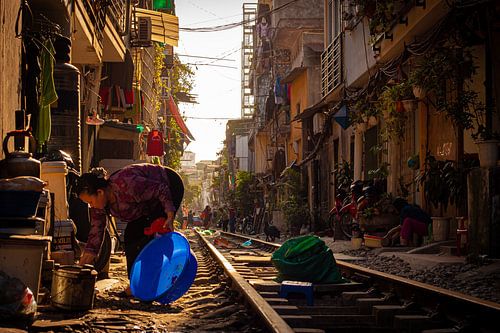 Vietnamese train street