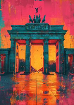 Pop Art Berlijn Brandenburger Tor van Niklas Maximilian