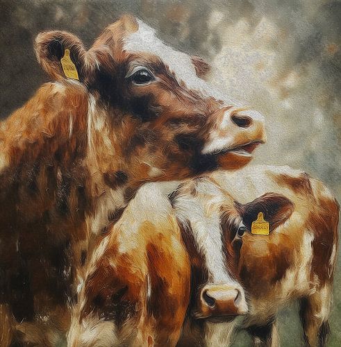 Ein Paar Kühe von Marjolein Deelen