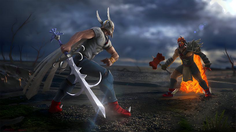 Runescape - Bataille dans la nature par Michiel de Ruiter