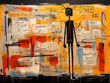 Peinture de Basquiat sur PixelPrestige