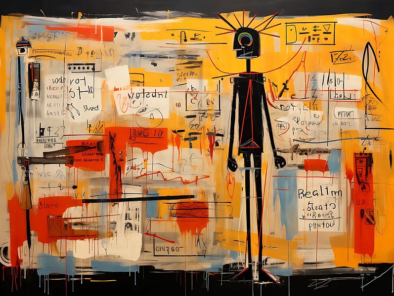 Painting by Basquiat by PixelPrestige