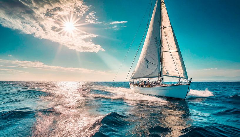 Segelboot auf dem Meer von Mustafa Kurnaz