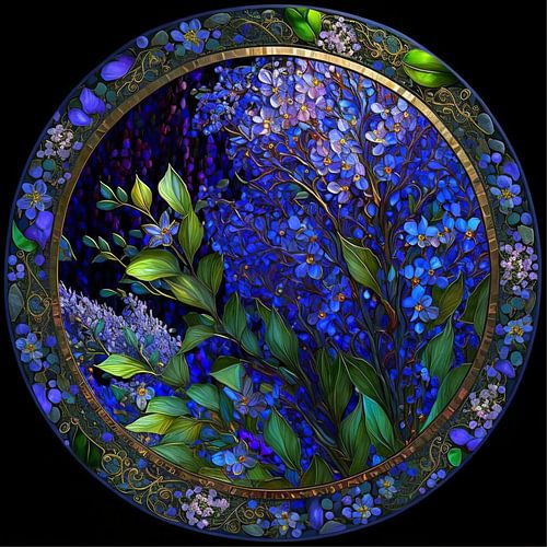 Ronde vormen, glas in lood techniek 4