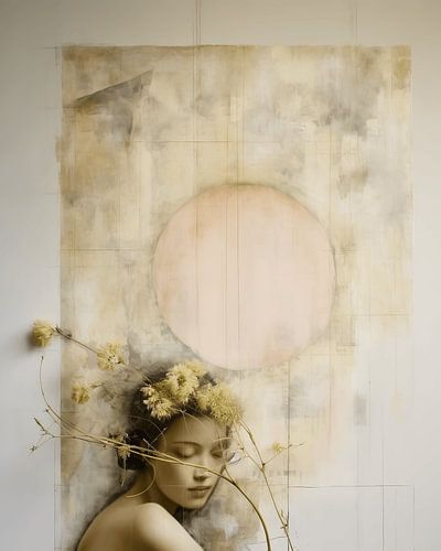 Modern chic digital art portret 