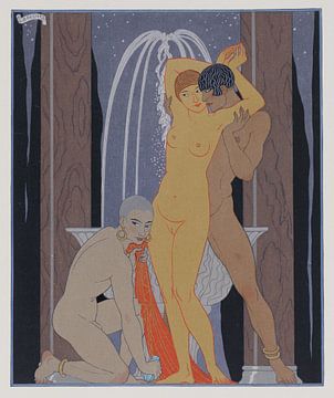 Clodia accompagnant son frère, George Barbier