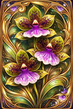 Art Nouveau Orchids