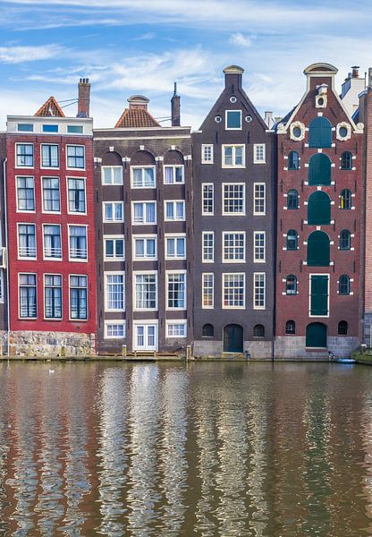 Maisons du canal sur le Damrak à Amsterdam par Marc Venema
