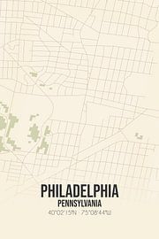 Vintage map of Philadelphia (Pennsylvania), USA. by Prints of Place