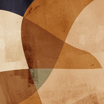 Abstracte kunst in neutrale kleuren nr. 1 van Dina Dankers