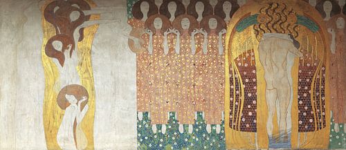 Beethoven Frieze: "De Kunsten", "Paradijskoor" en "De Omarming", Gusta