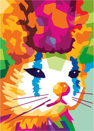 Cat Cute Pop Art Portrait