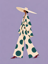 Emerald Polka Dots on Lavender by Mosaic Dialogue
