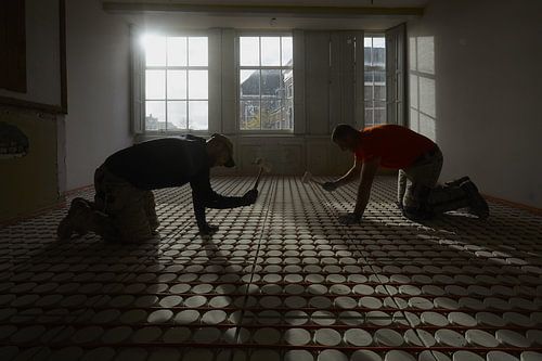 Werk in uitvoering- Restauratie Pieter Teylers Huis ©Studio Johan Nieuwenhuize