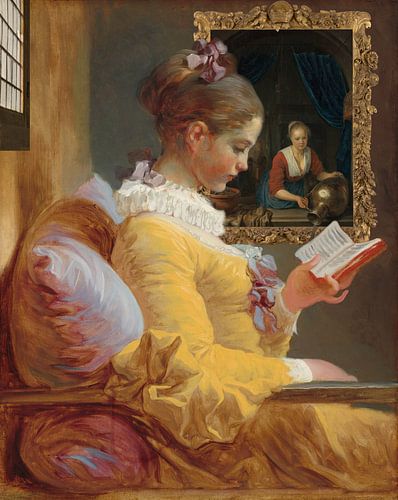 Lezend meisje, Jean-Honoré Fragonard - Gerard Dou