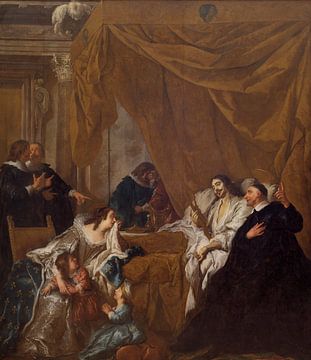 Vincent de Paul aan het sterfbed van Louis XIII, Jean Francois de Troy