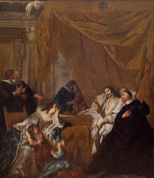 St Vincent de Paul at the Deathbed of Louis XIII, Jean Francois de Troy by Masterful Masters