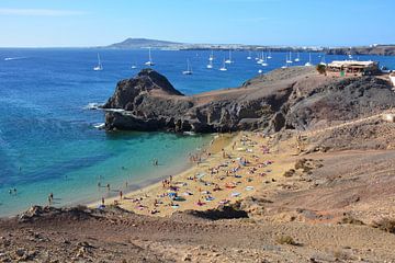 Bovenaanzicht vanaf Mirador Playa de Papagayo Lanzarote van My Footprints