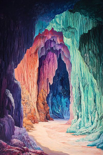 Surreal colourful cave by Art & Soul Creations