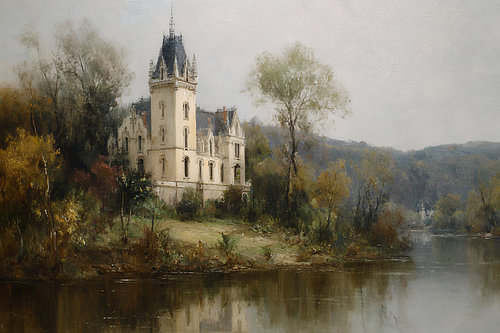 De villa aan de rustige rivier