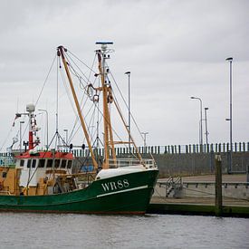 Cutter WR 88 moored in Den Oever harbour. by scheepskijkerhavenfotografie