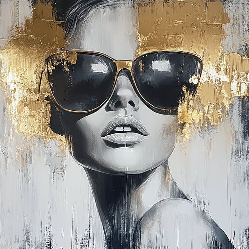 Elegant portret dame modern artwork