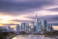 Frankfurter Skyline bei Sonnenuntergang